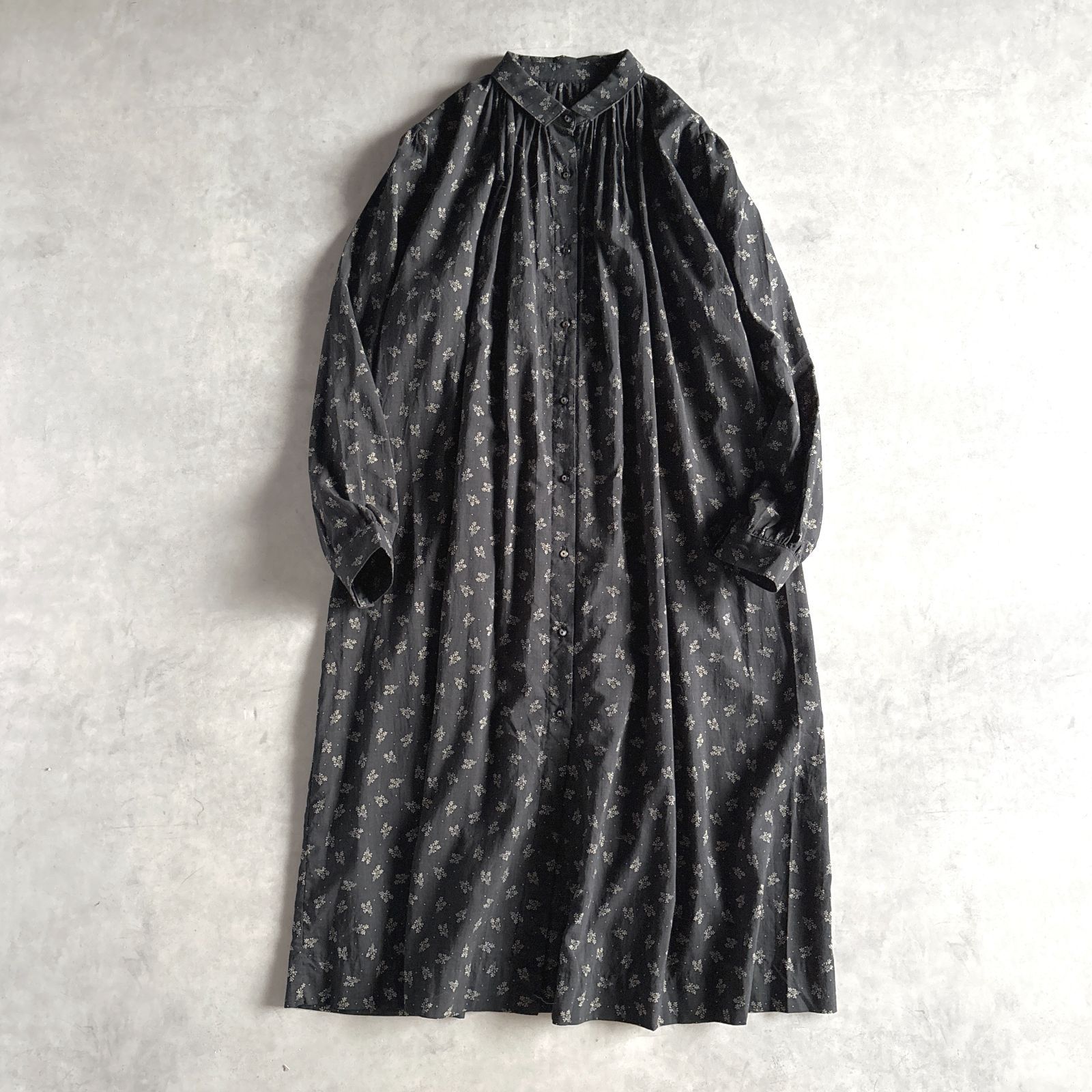 極美品 / nest Robe ネストローブ / コットンシルク ブーケ柄 ロング 
