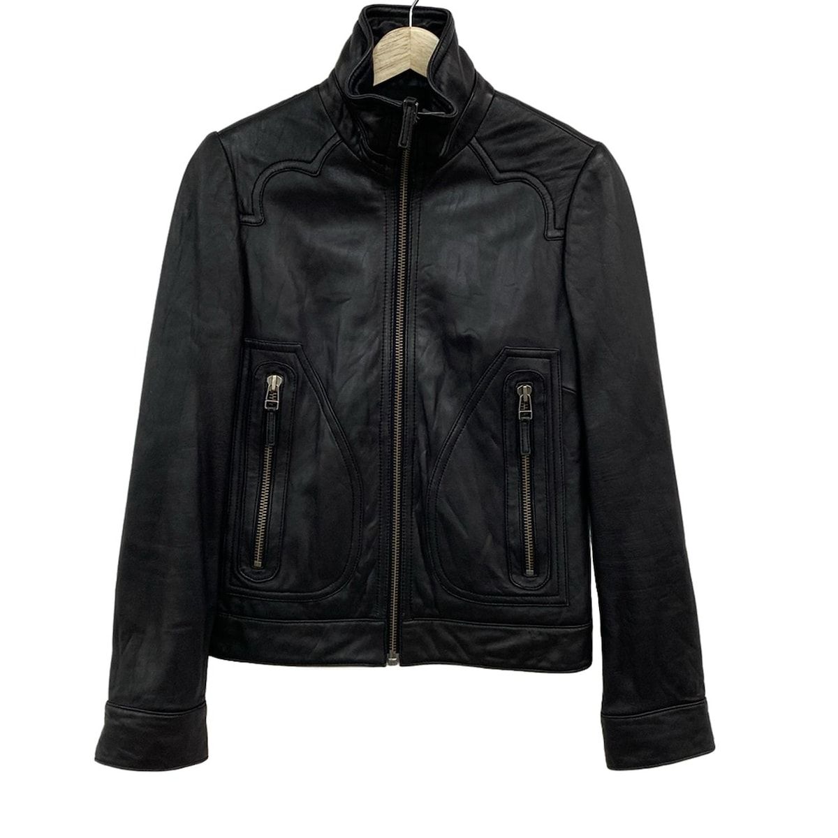 ZADIG&VOLTAIRE - Zadig&Voltaire(ザディグエヴォルテール) ライダースジャケット サイズS レディース美品  - 黒 長袖/レザー/中綿/秋/冬 Zadig&Voltaire(ザディグエヴォルテール) ライダースジャケット サイズ