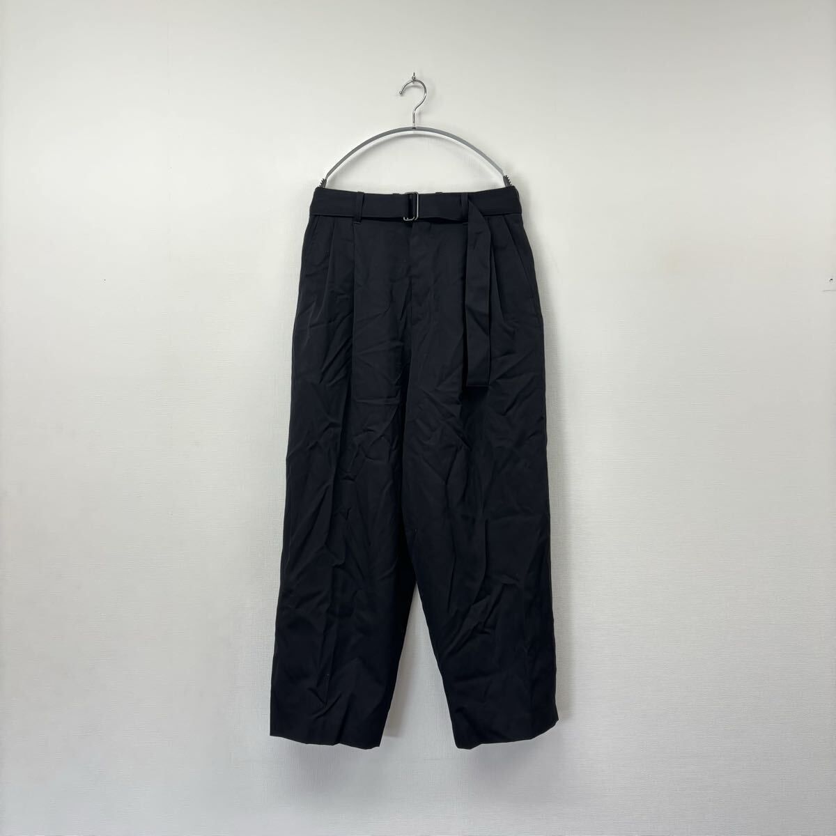 22aw 2022 stein シュタイン BELTED WIDE STRAIGHT TROUSERS ST.414-1 