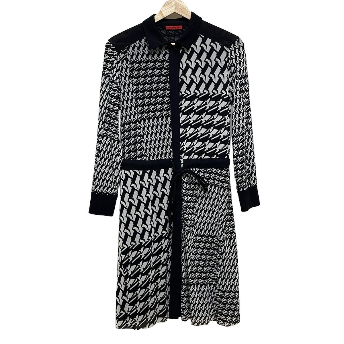 VIVIENNE TAM 黒 半袖 ロングワンピース パワーネットワンピース