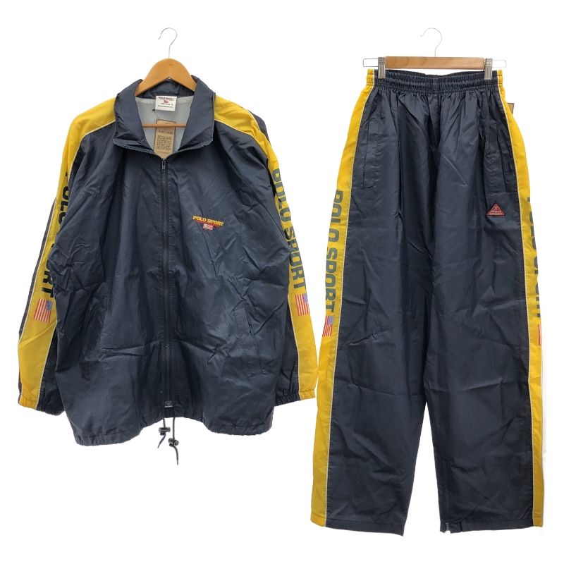 ポロスポーツラルフローレン☆ジャージ　セットアップ　上下　紺　黄　L 中古】POLO SPORT ジャージセットアップ ネイビー×イエロー size L