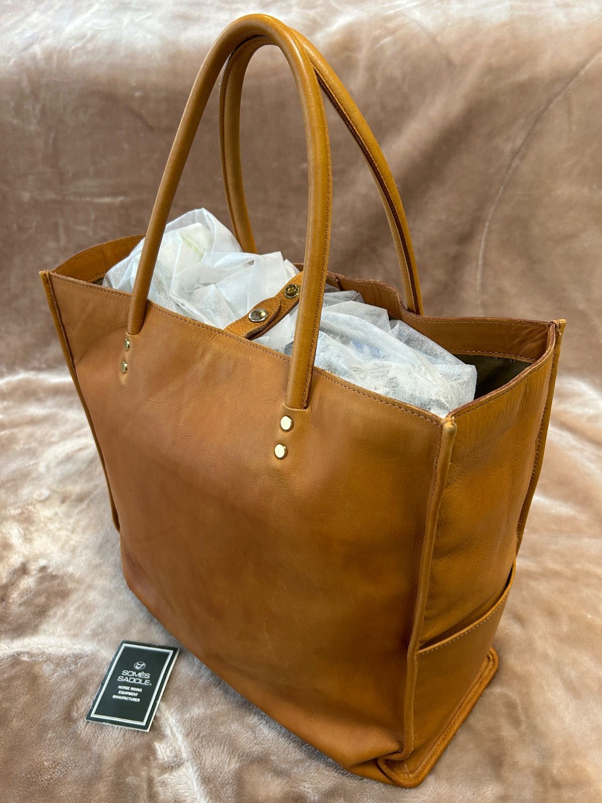 ソメスサドルSOMES SADDLEトートバッグトートバックカバン鞄ブラウン 