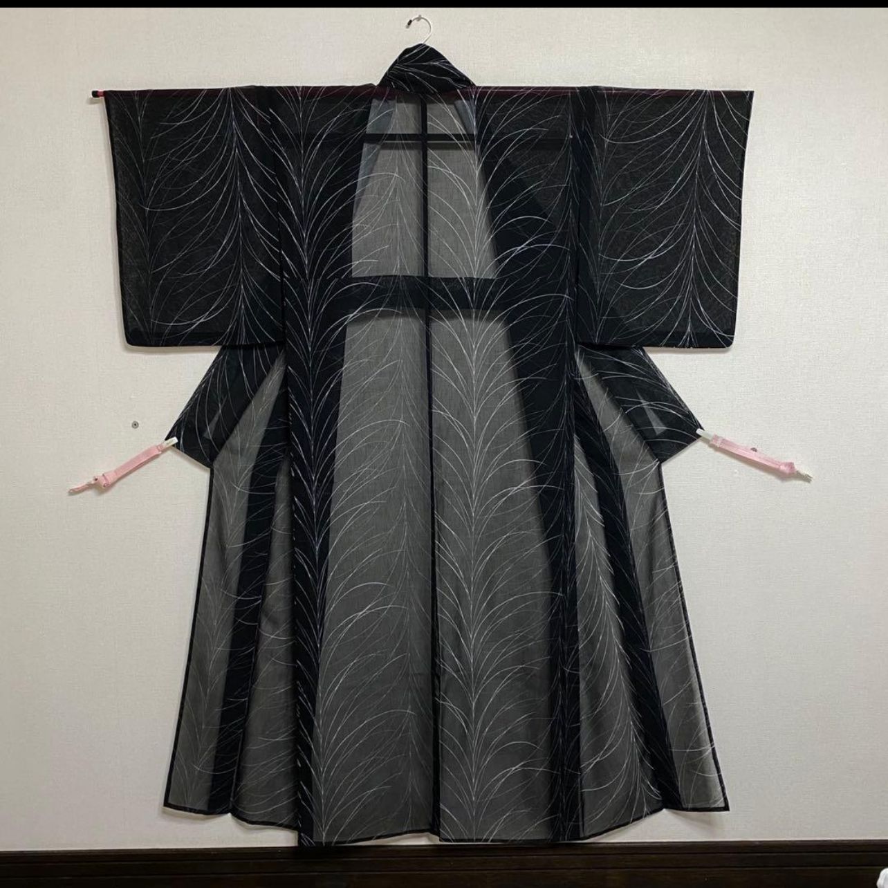 裄69 【トール】夏着物 正絹 紗 薄物 小紋 フルセット 4点 マ34A 裄69 【トール】夏着物 正絹 紗 薄物 小紋 フルセット 4点 マ34A