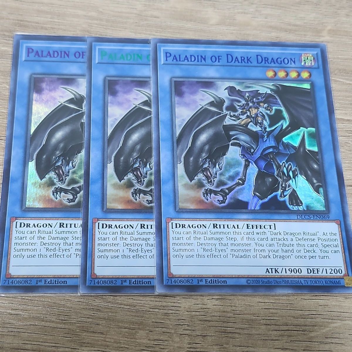 遊戯王 黒龍の聖騎士 英語版 ウルトラ 1st 3色セット - メルカリ