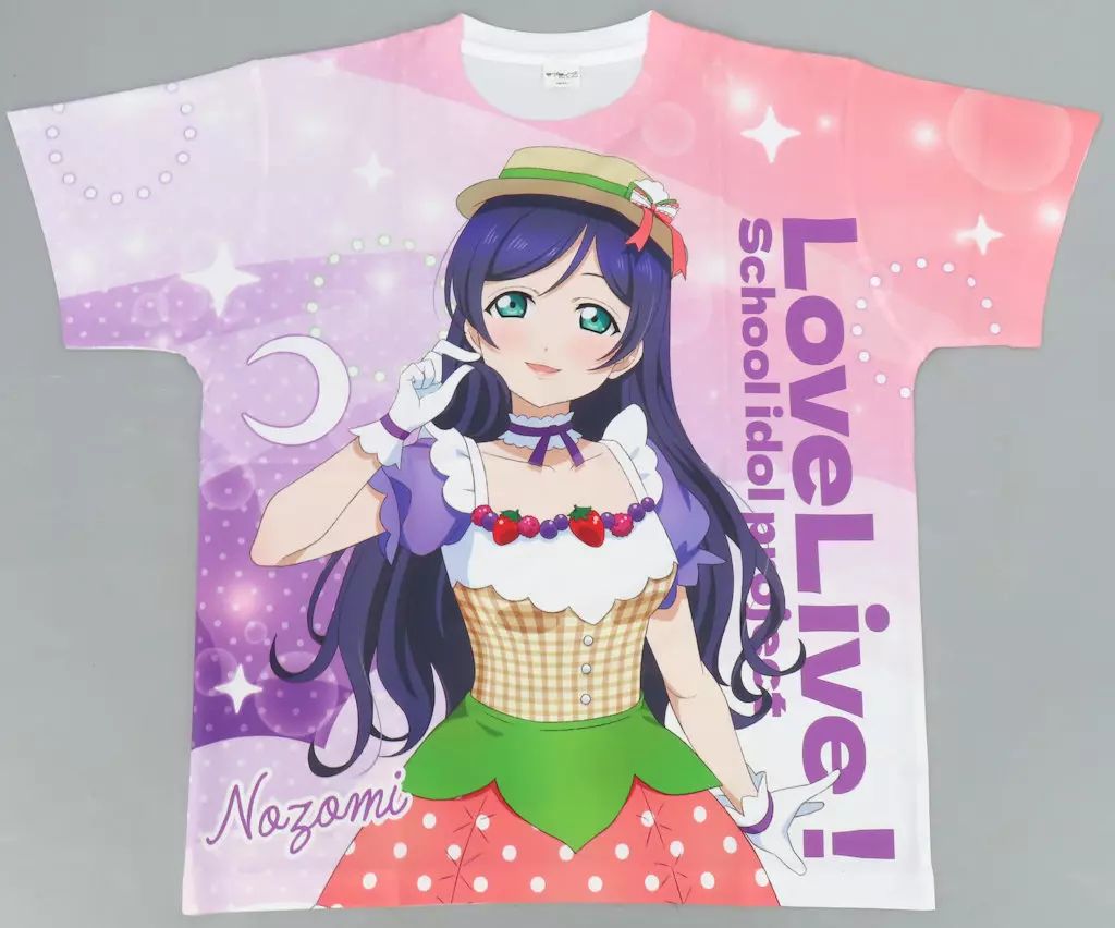 中古】衣類 東條希 Cafe party フルグラフィックTシャツ パープル