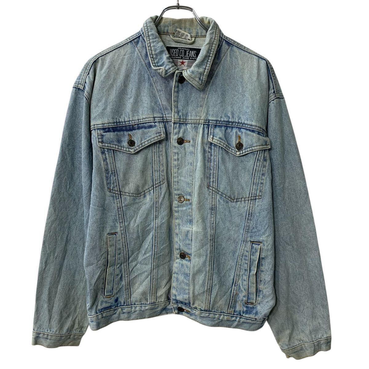 USED CO. JEANS デニムジャケット L ライトブルー ボタン 胸ポケット 