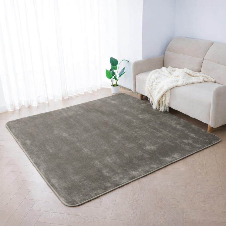 #3118 撥水ラグGY185185 185cm×185cm　グレージュ 3118 ラグ カーペット グレージュ 185cm×185cm 約2畳 厚手 洗える
