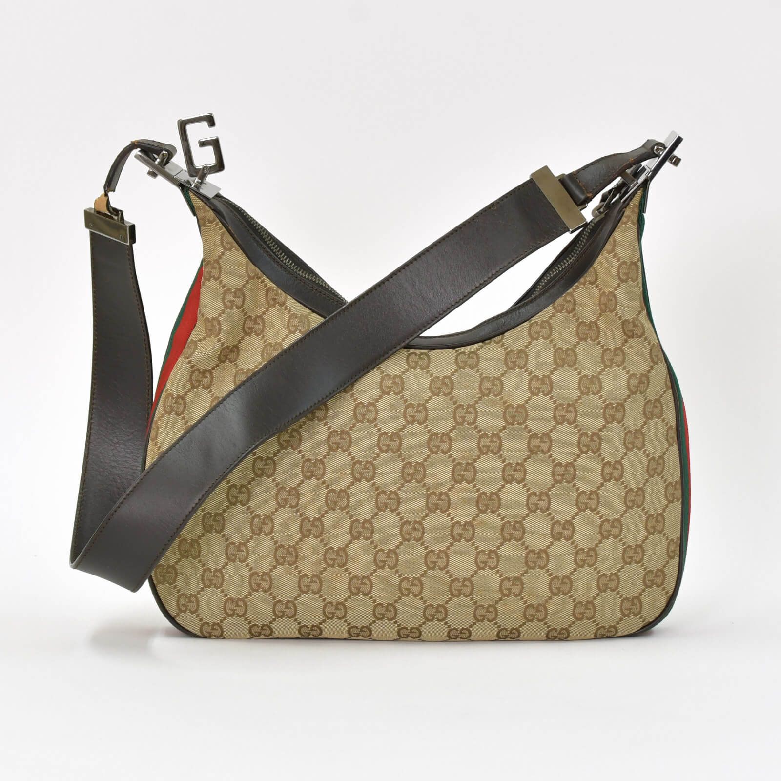 GUCCI GGキャンバス レザー G金具 ワンショルダーバッグ GUCCI グッチ 