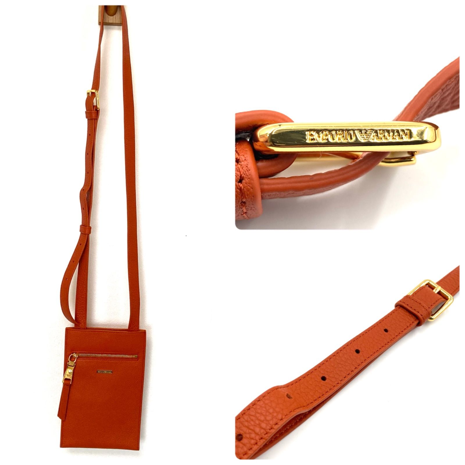 □極上美品□EMPORIO ARMANI エンポリオアルマーニ ミニポシェット 