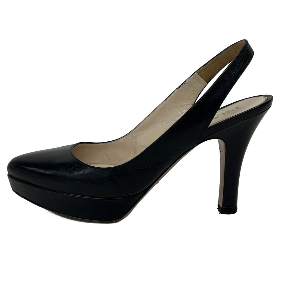 PRADA(プラダ) サンダル 36 1/2 レディース - 黒 レザー - メルカリ