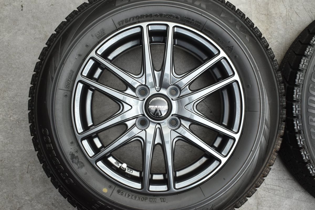 交換用に】WAREN 14in 5.5J +45 PCD100 ブリヂストン ブリザック VRX 