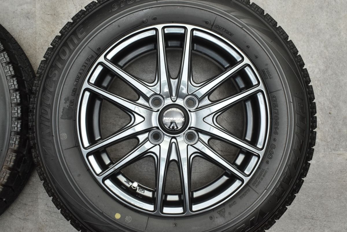 交換用に】WAREN 14in 5.5J +45 PCD100 ブリヂストン ブリザック VRX 