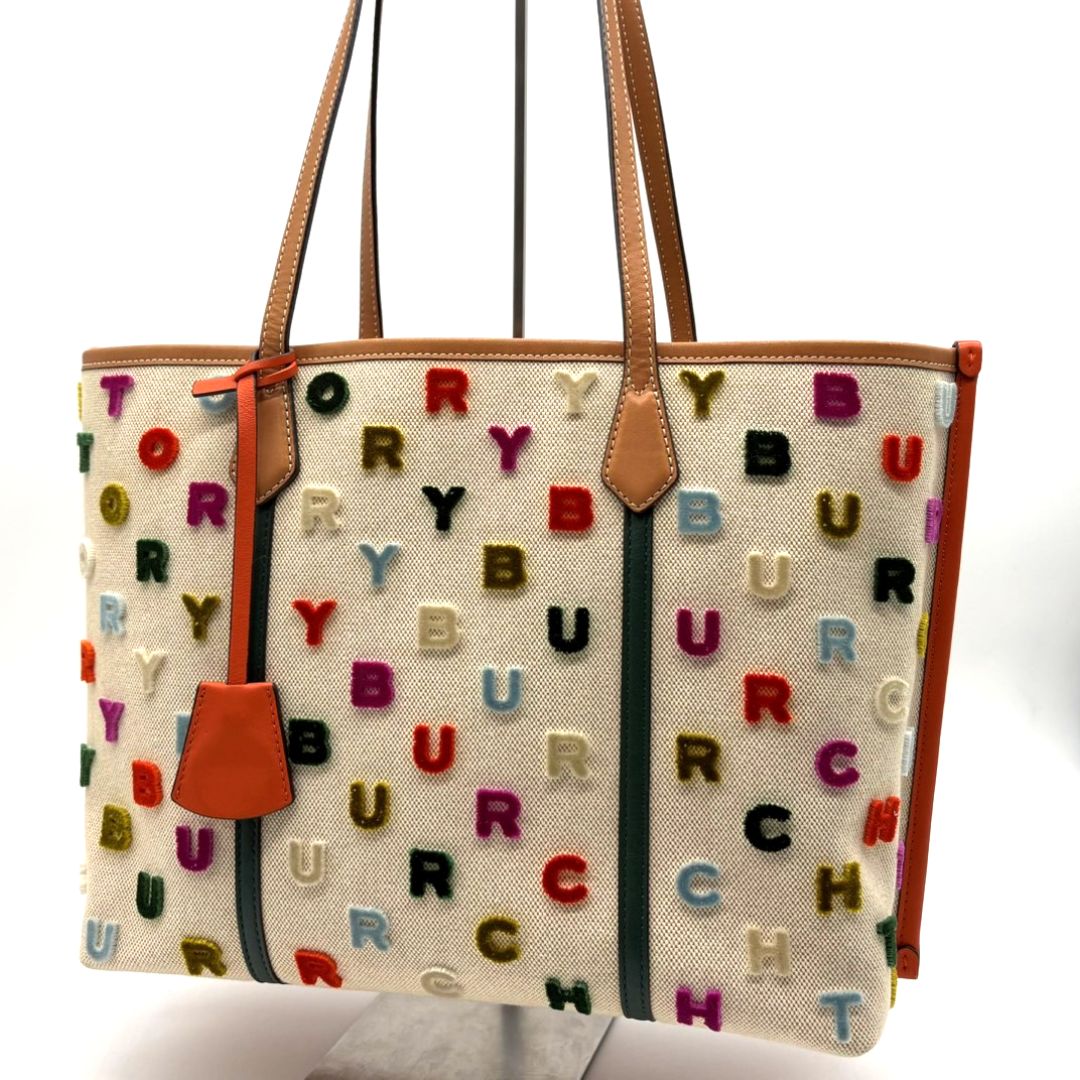 レア】トリーバーチ TORY BURCH トートバッグ キャンバス レザー