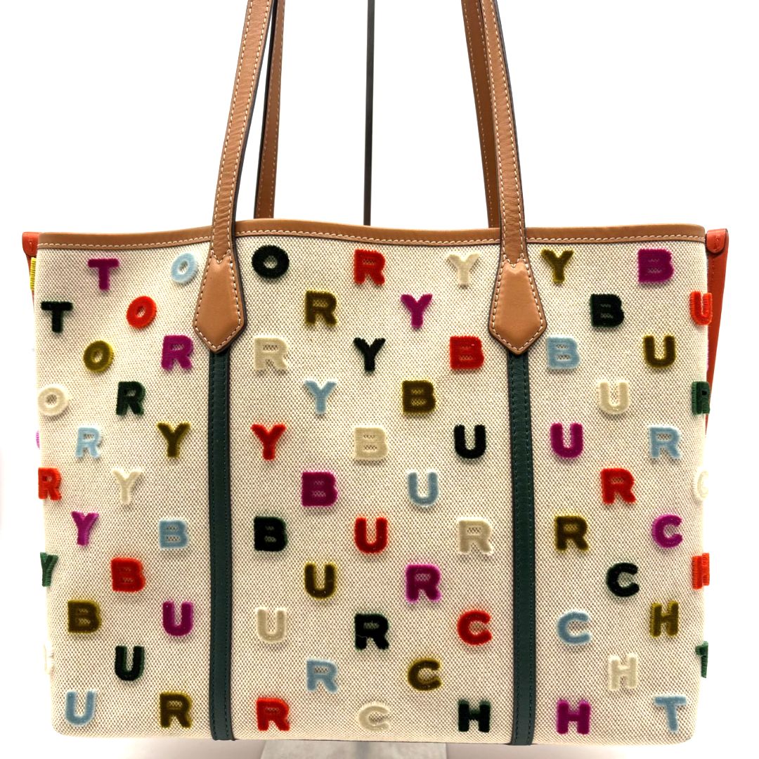 トリーバーチ　レア　トートバッグ レア】トリーバーチ TORY BURCH トートバッグ キャンバス レザー
