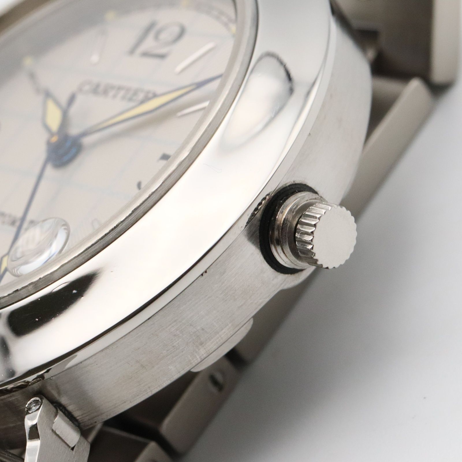 カルティエ CARTIER 腕時計 パシャC W31023M7 グレー ステンレス