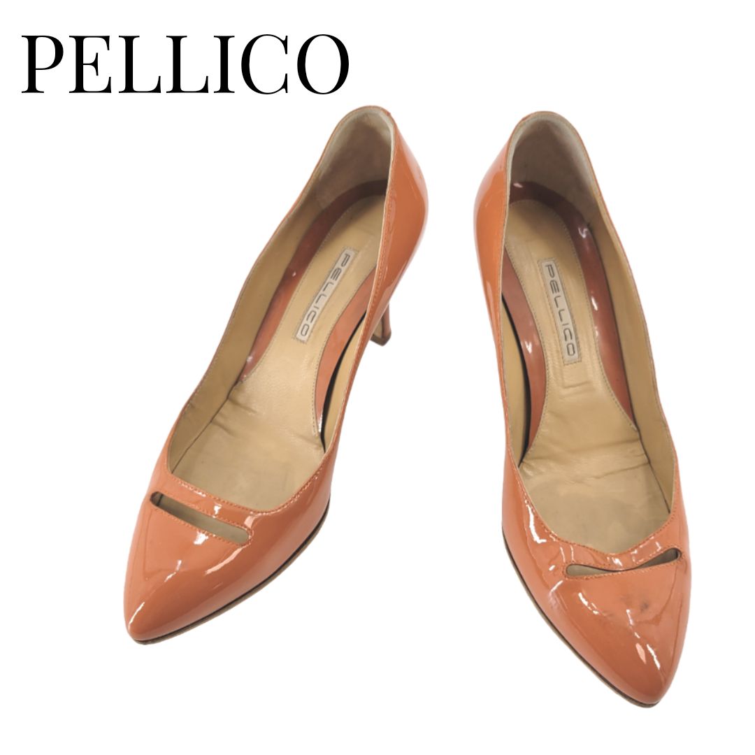 PELLICO ペリーコ エナメルパンプス オレンジ ピンヒール サイズ36