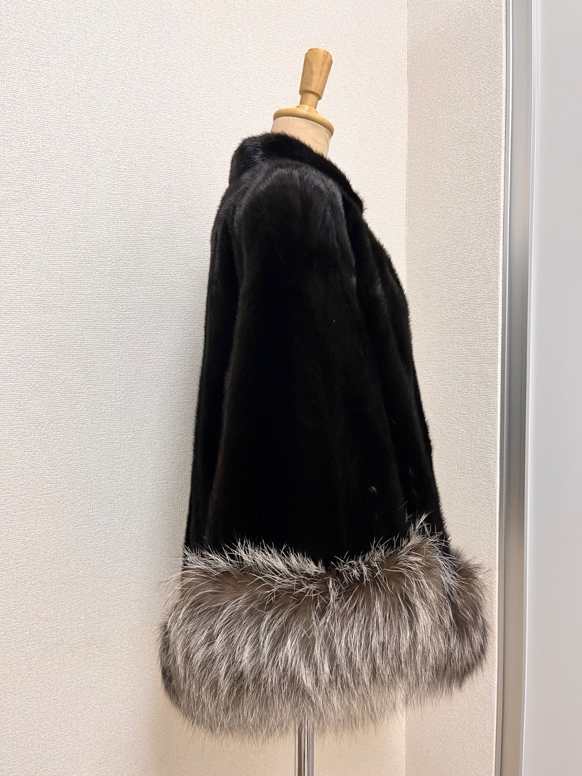 ジャケット・アウター 高島屋 毛皮ケープ ポンチョ ミンク フォックス 