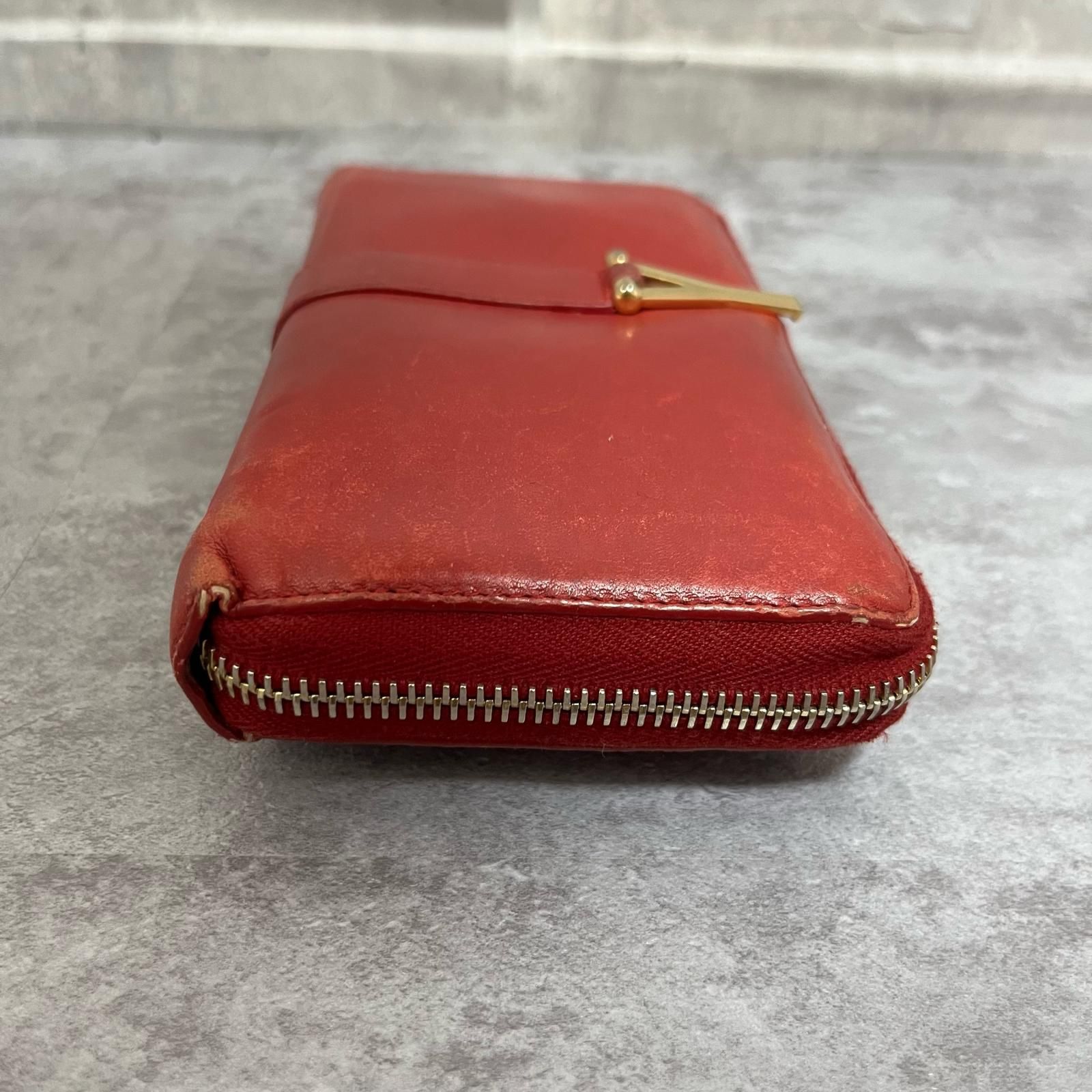 SAINT LAURENT】サンローラン レザー長財布 YSLロゴモチーフ レザー
