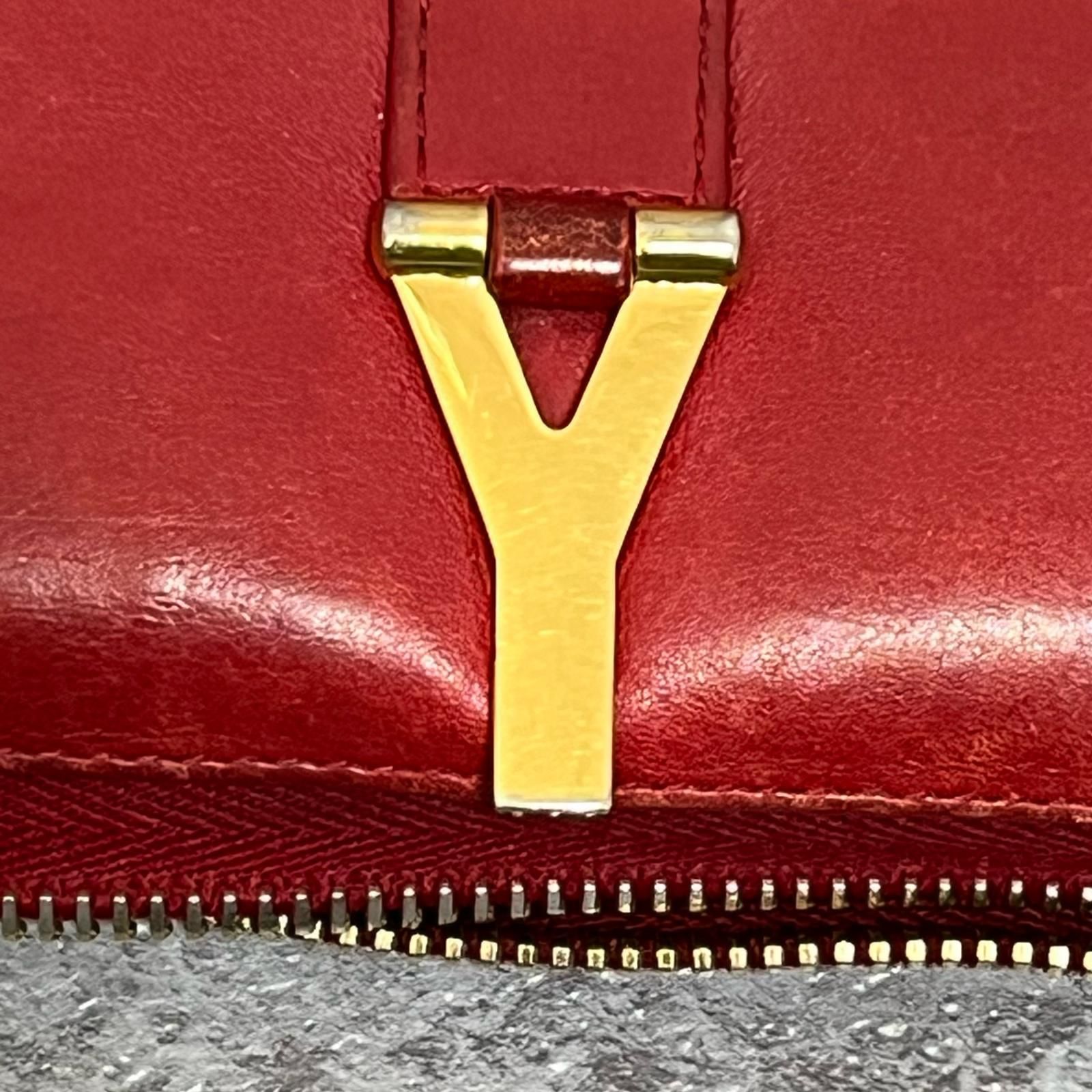 SAINT LAURENT】サンローラン レザー長財布 YSLロゴモチーフ レザー