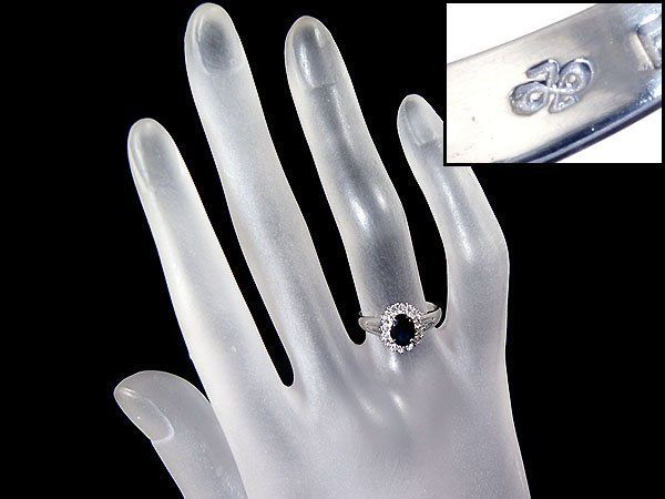 ジュエリーマキ Pt850 天然サファイア0.39ct ダイヤモンド0.10ct ジュエリー極】ジュエリーマキ 良質天然ブルーサファイア0.86ct＆