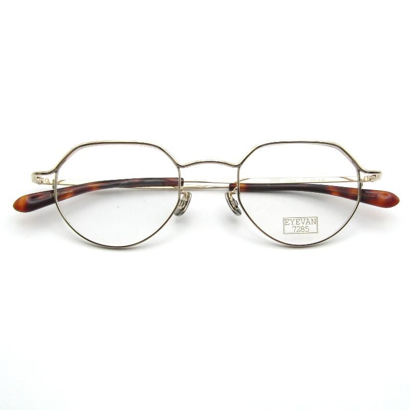 美品 EYEVAN7285 アイヴァン7285 メガネフレーム MODEL.1002 度入り