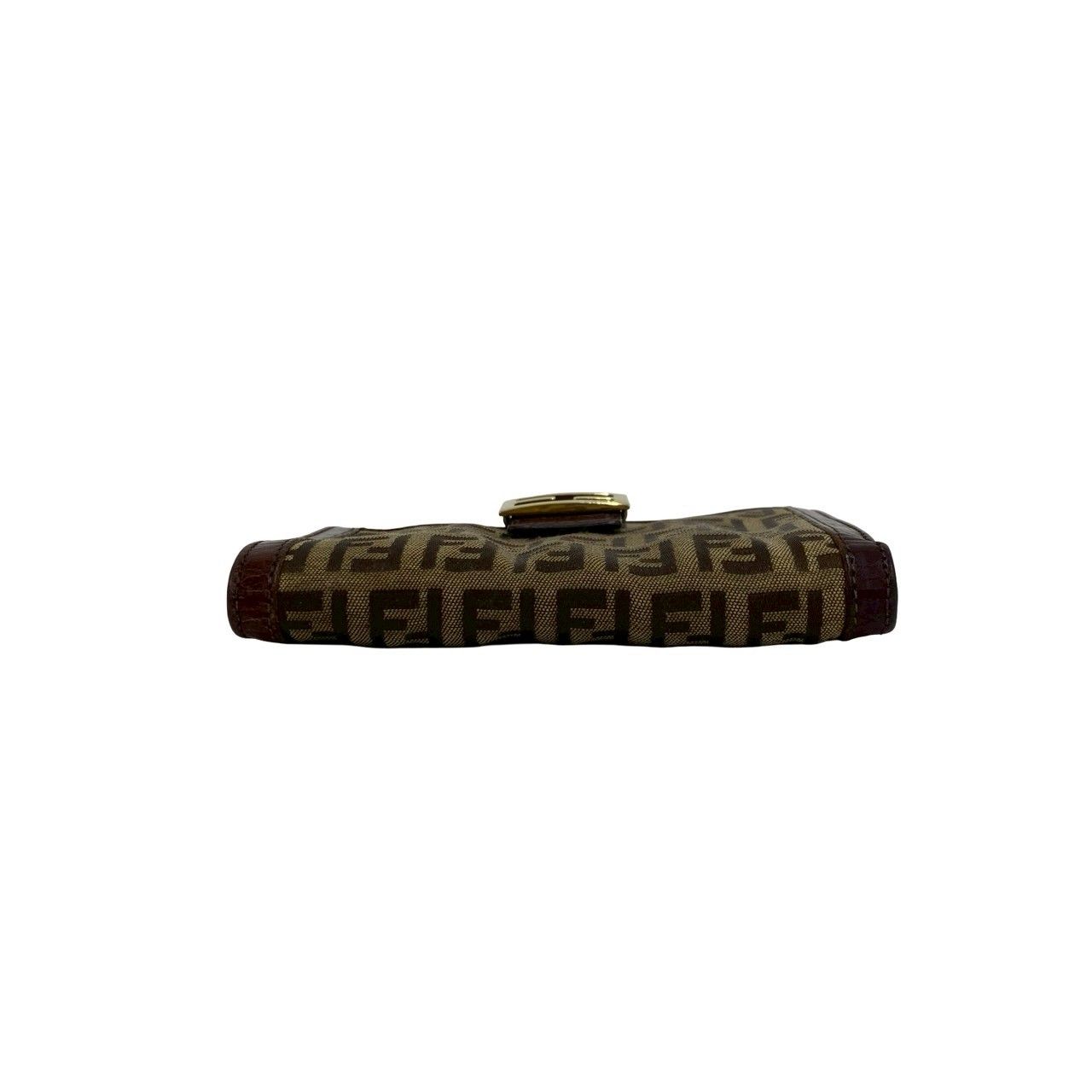 極 美品 箱 袋付き FENDI フェンディ ズッキーノ FF 柄 ロゴ 金具