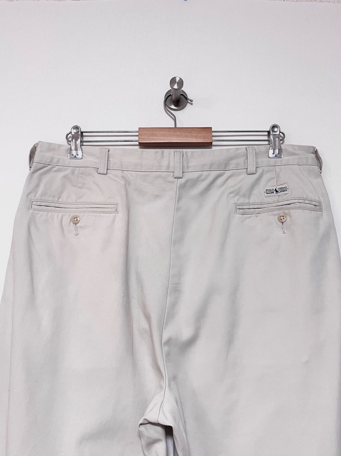 【O71】90s USA製ポロラルフローレンポロチノ2タックアンドリューパンツ Polo RALPH LAUREN】90s ANDREW 2タック チノパンツ 36/30 ポロラルフ