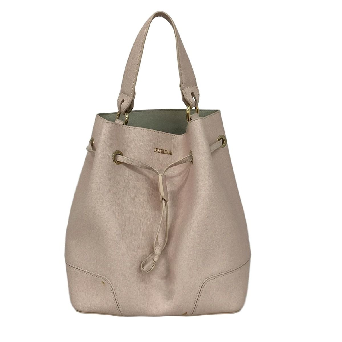 FURLA(フルラ) ハンドバッグ ステイシー ライトピンク レザー - メルカリ