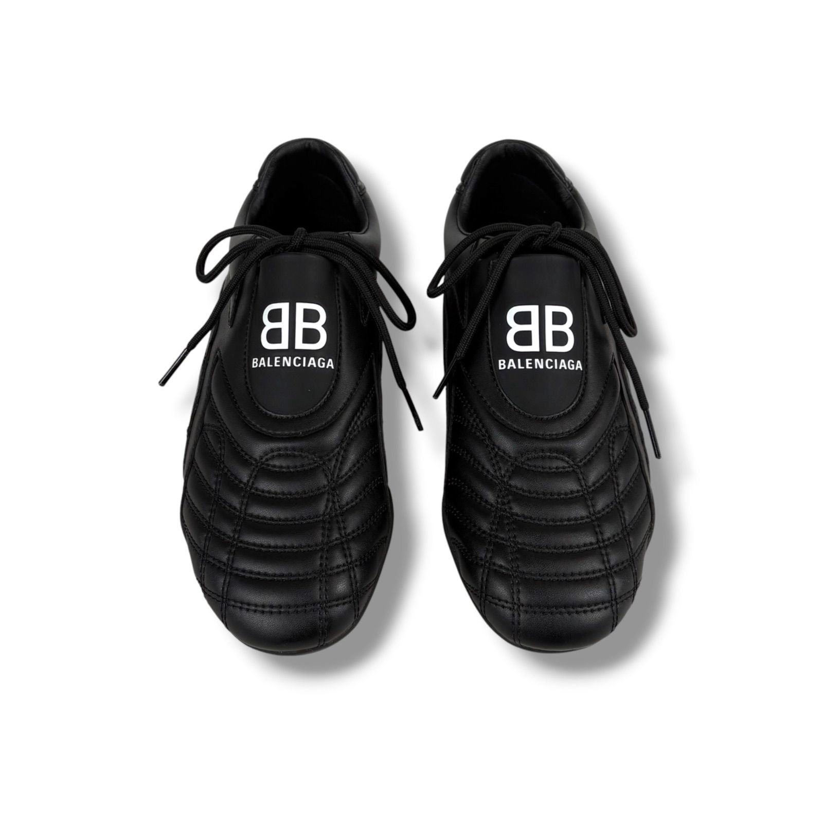 balenciaga バレンシアガ BB ロゴ フラットシューズ23.5cm バレンシアガ BALENCIAGA サッカーシューズ レザー スニーカー