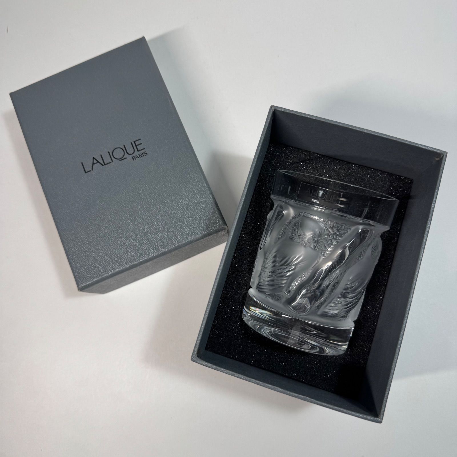 LALIQUE ラリック 「ユリット(Hulotte)」梟 ロックグラス 未使用品