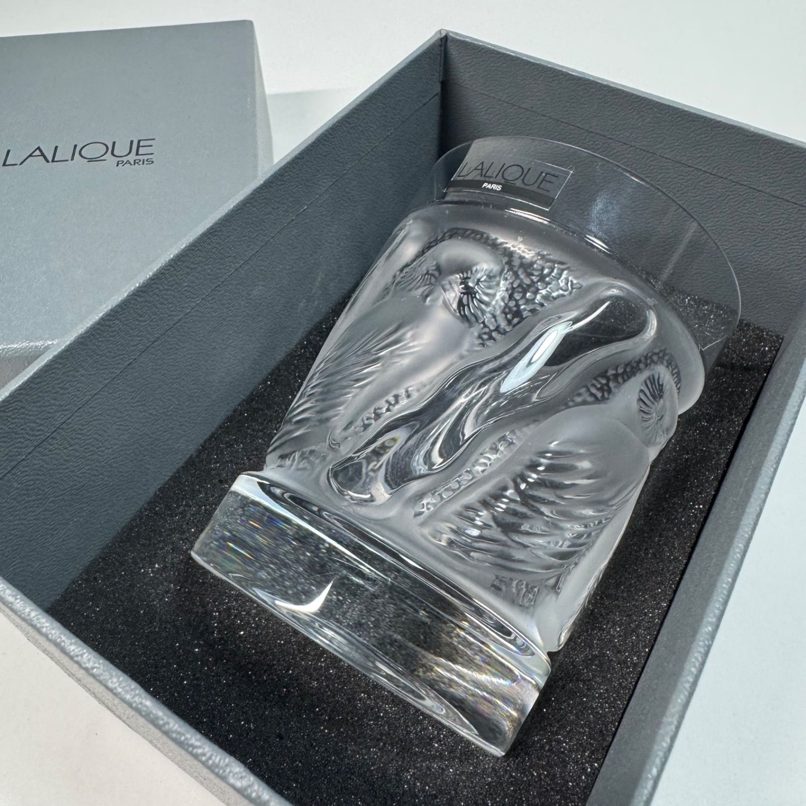LALIQUE ラリック 「ユリット(Hulotte)」梟 ロックグラス 未使用品