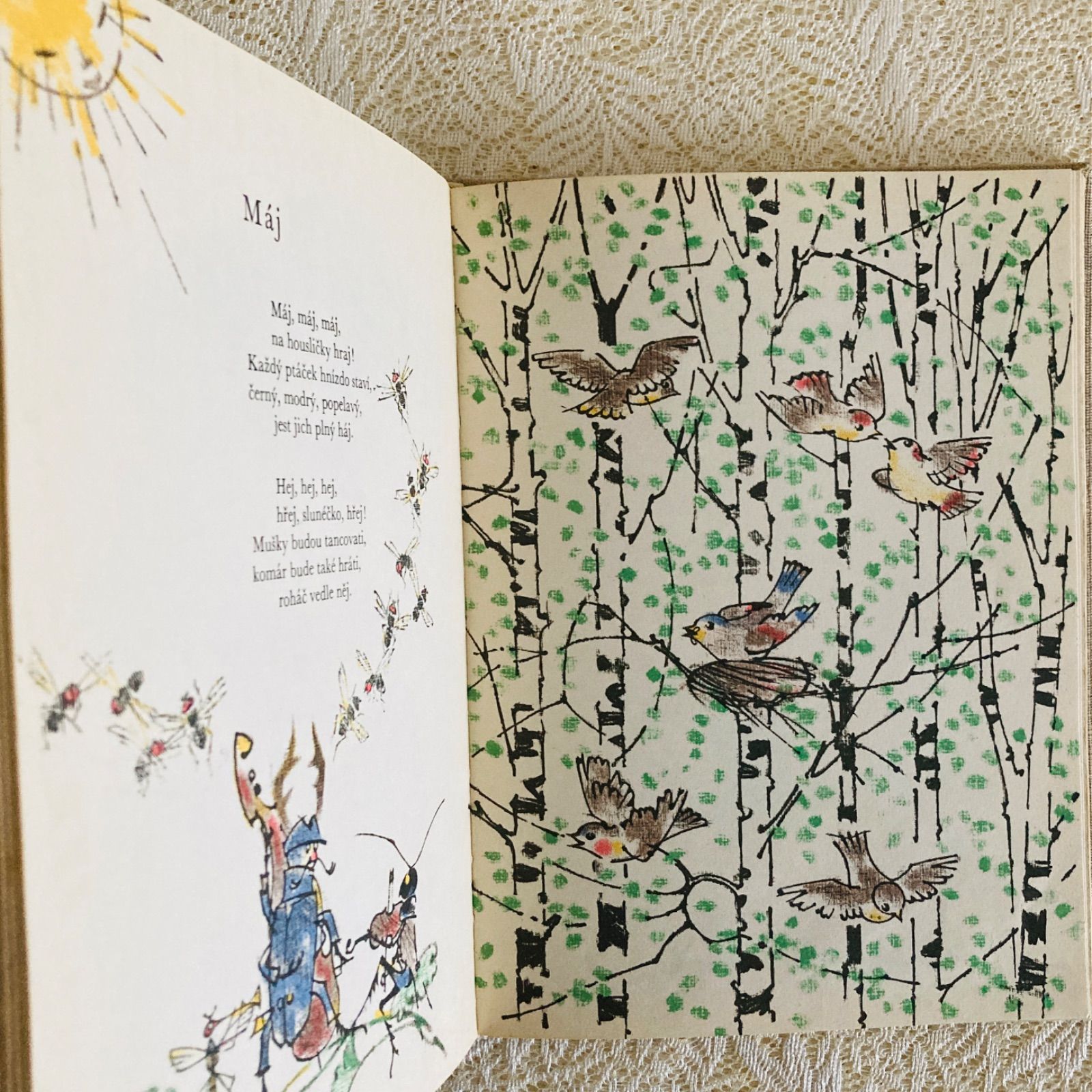 アドルフ・ザーブランスキー挿絵の詩集絵本 子ども向け詩集 洋書・古書 