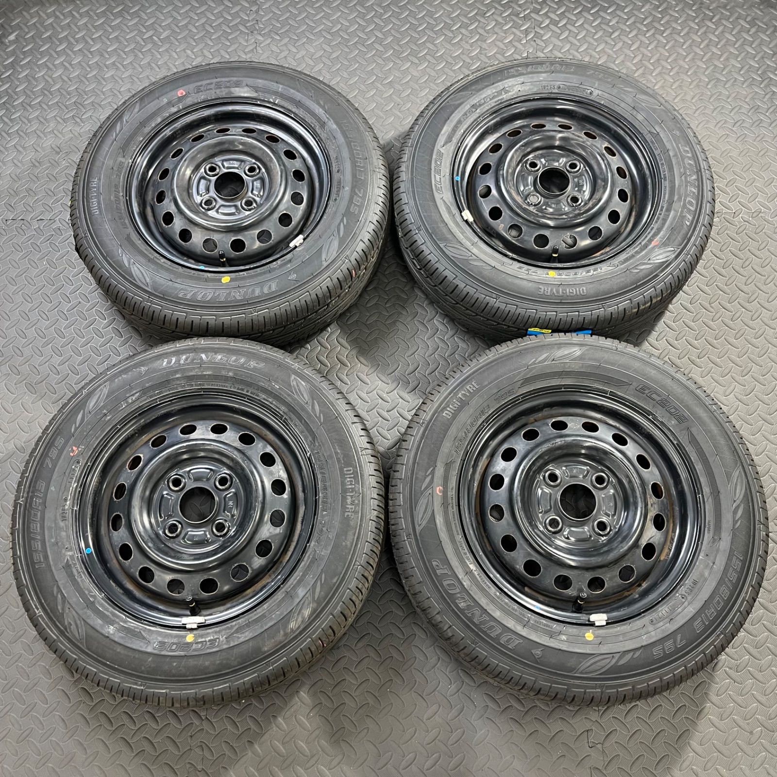 24年製 155/80R13 ダンロップ EC202 スズキ kei キャリィ エブリィ 