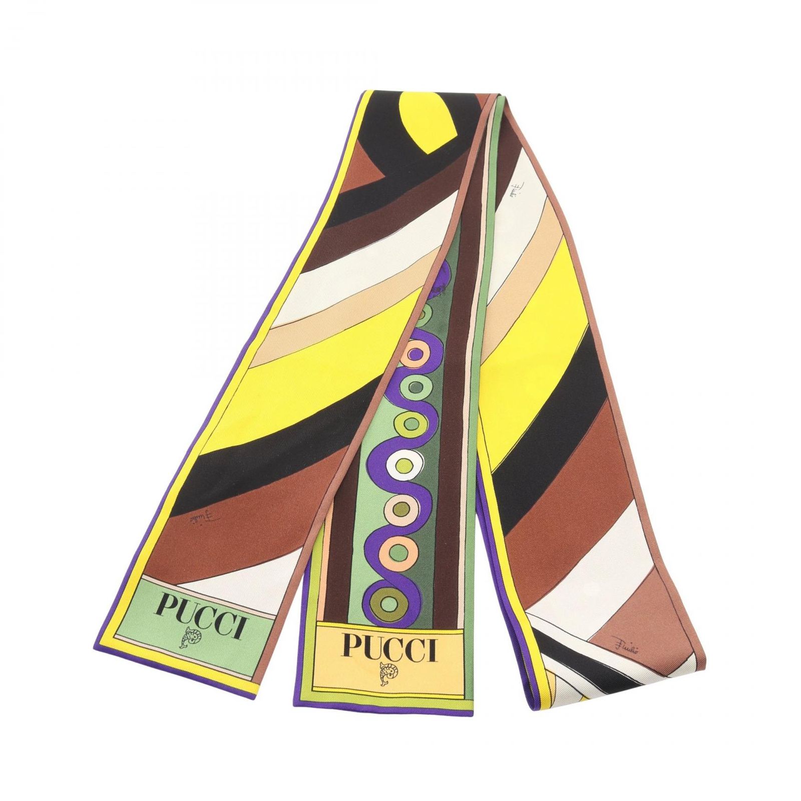 エミリオプッチ Emilio Pucci スカーフ シルク リボン レディース Used 