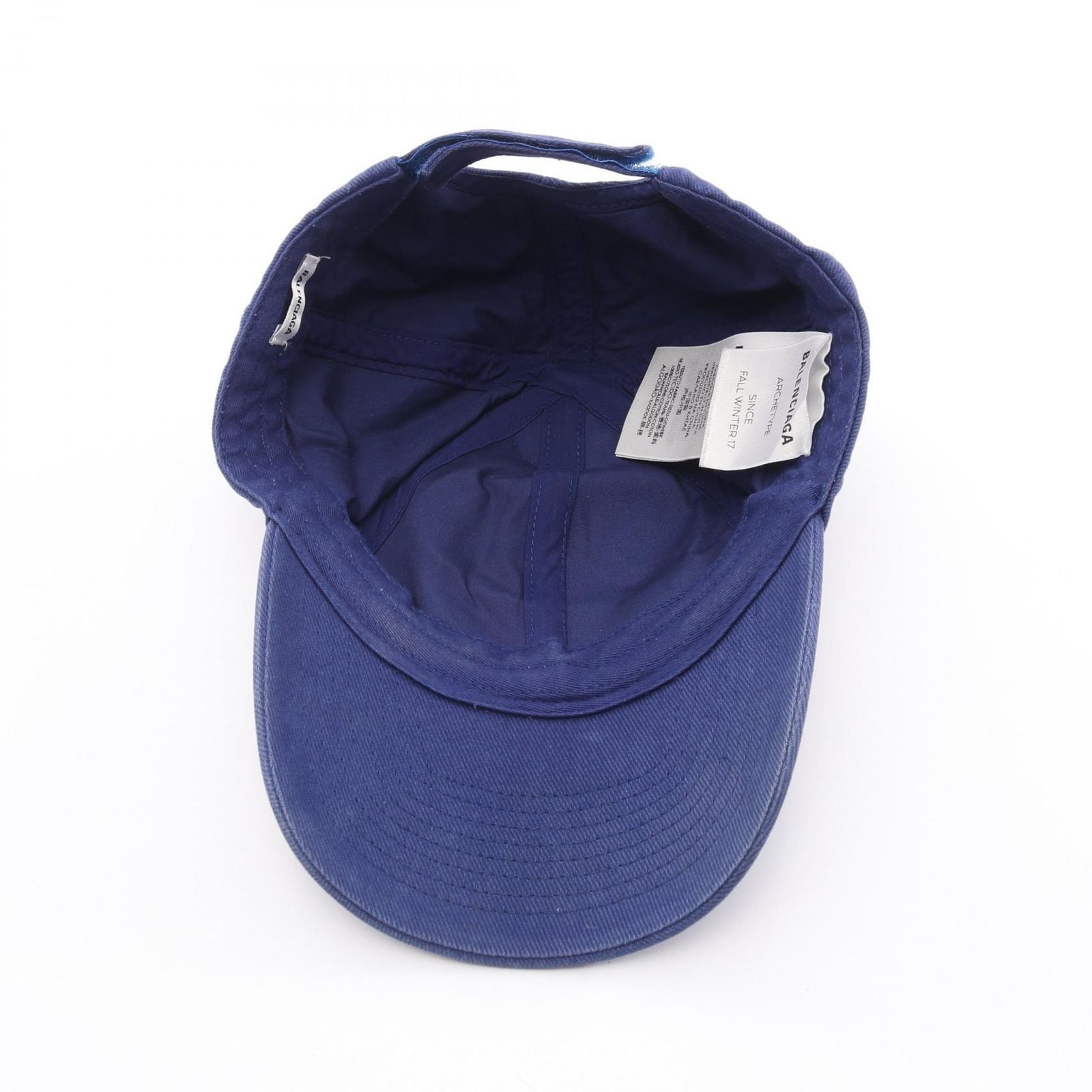 格安】BALENCIAGA バレンシアガ キャップ キャンペーンロゴ ブルー