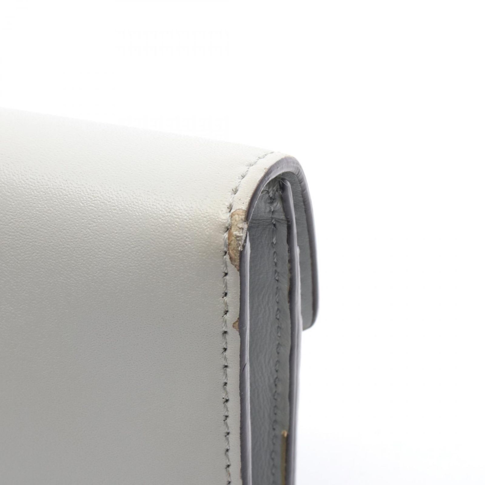 フェンディ FENDI 二つ折り長財布 エフ イズ 8M0251 グレー レザー 