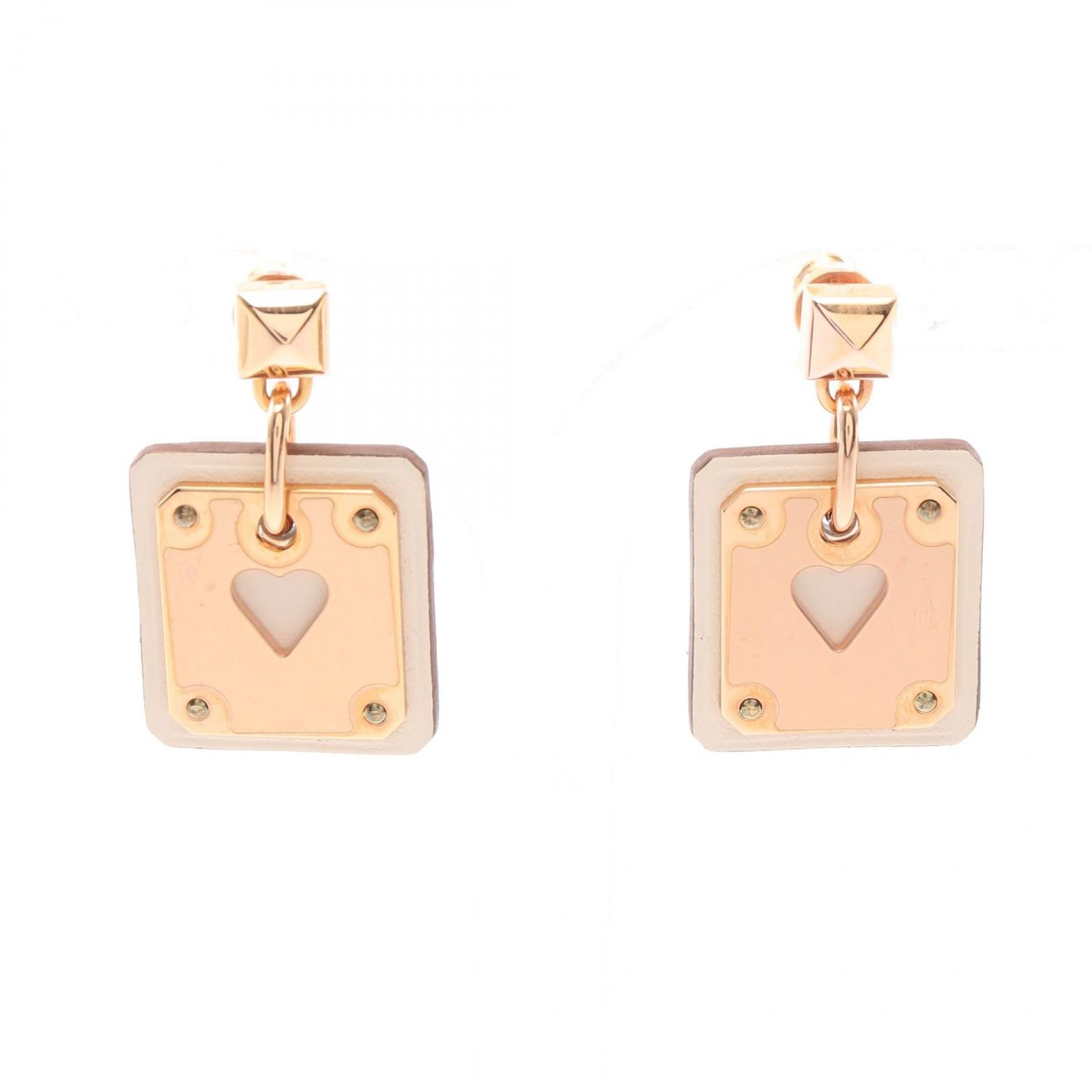 【HERMES】アスドゥクール ハート スウィングピアス Ｕ刻印☆Ａ品☆質屋 ユニオン本通店 エルメス HERMES（エルメス） アスドゥクール ハート ピアス アクセサリー