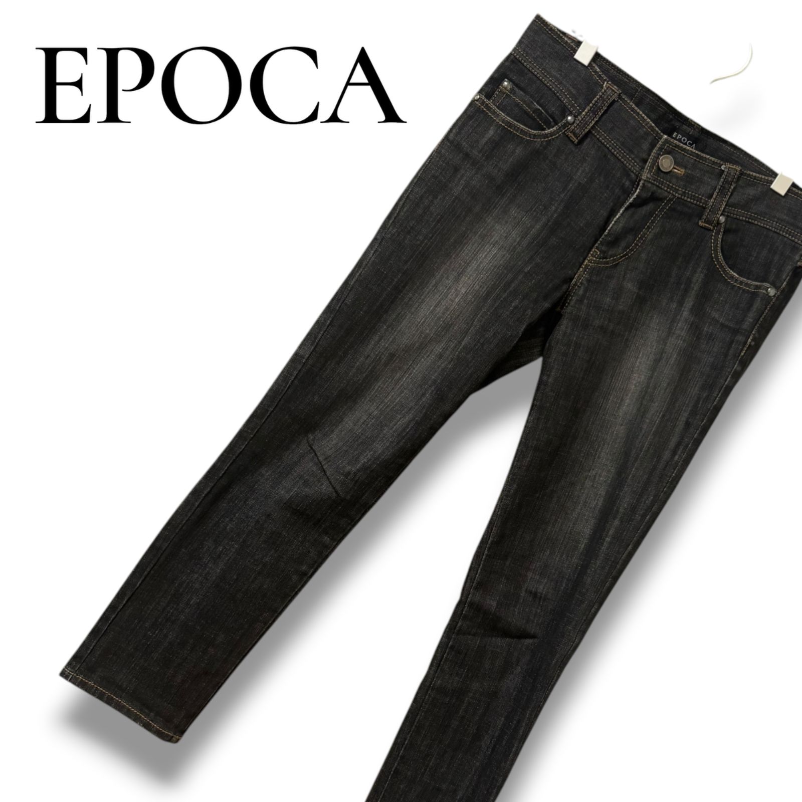 EPOCA エポカ デニムパンツ 40 M ブラック ダークインディゴ