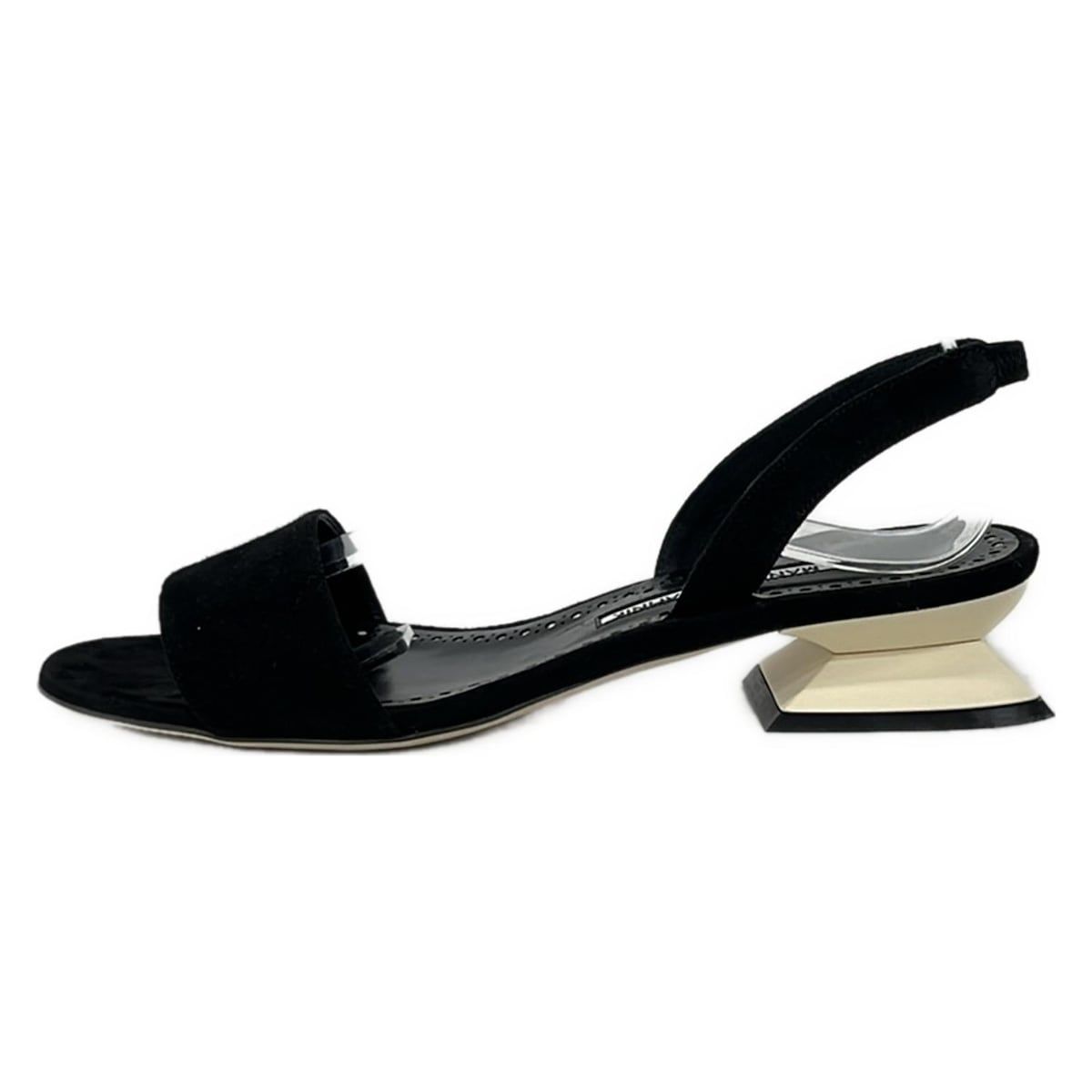 MANOLO BLAHNIK(マノロブラニク) サンダル 37 レディース - 黒 - メルカリ