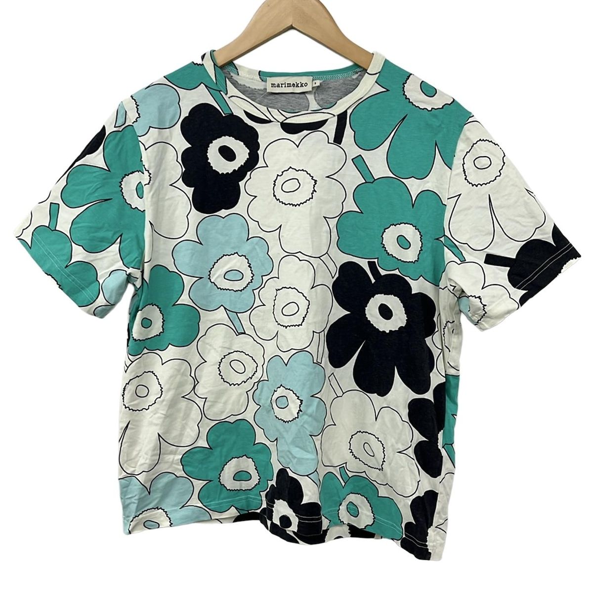 希少 60s〜 marimekko マリメッコ 総柄 ヴィンテージ 半袖 シャツ 