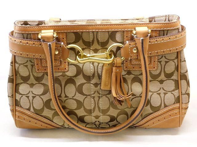 COACH コーチ 10507 シグネチャー キャンバス×レザー COACH コーチ 10507 □ シグネチャー キャンバス×レザー ハンドバッグ