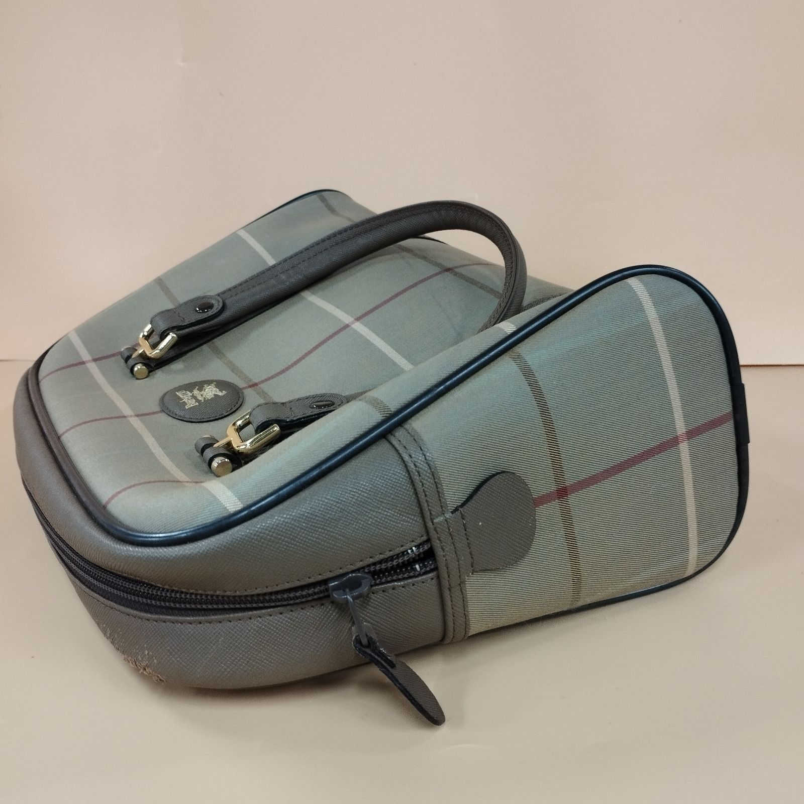D38017】BURBERRY バーバリー ミニボストンバッグ ハンドバッグ 