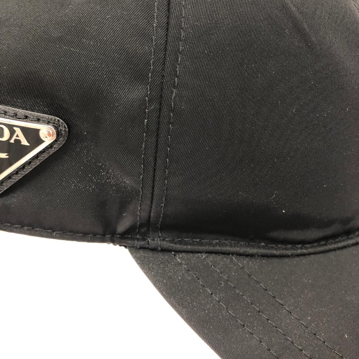 PRADA プラダ ベースボールキャップ L RE-NYLON/三角プレート/ナイロン 