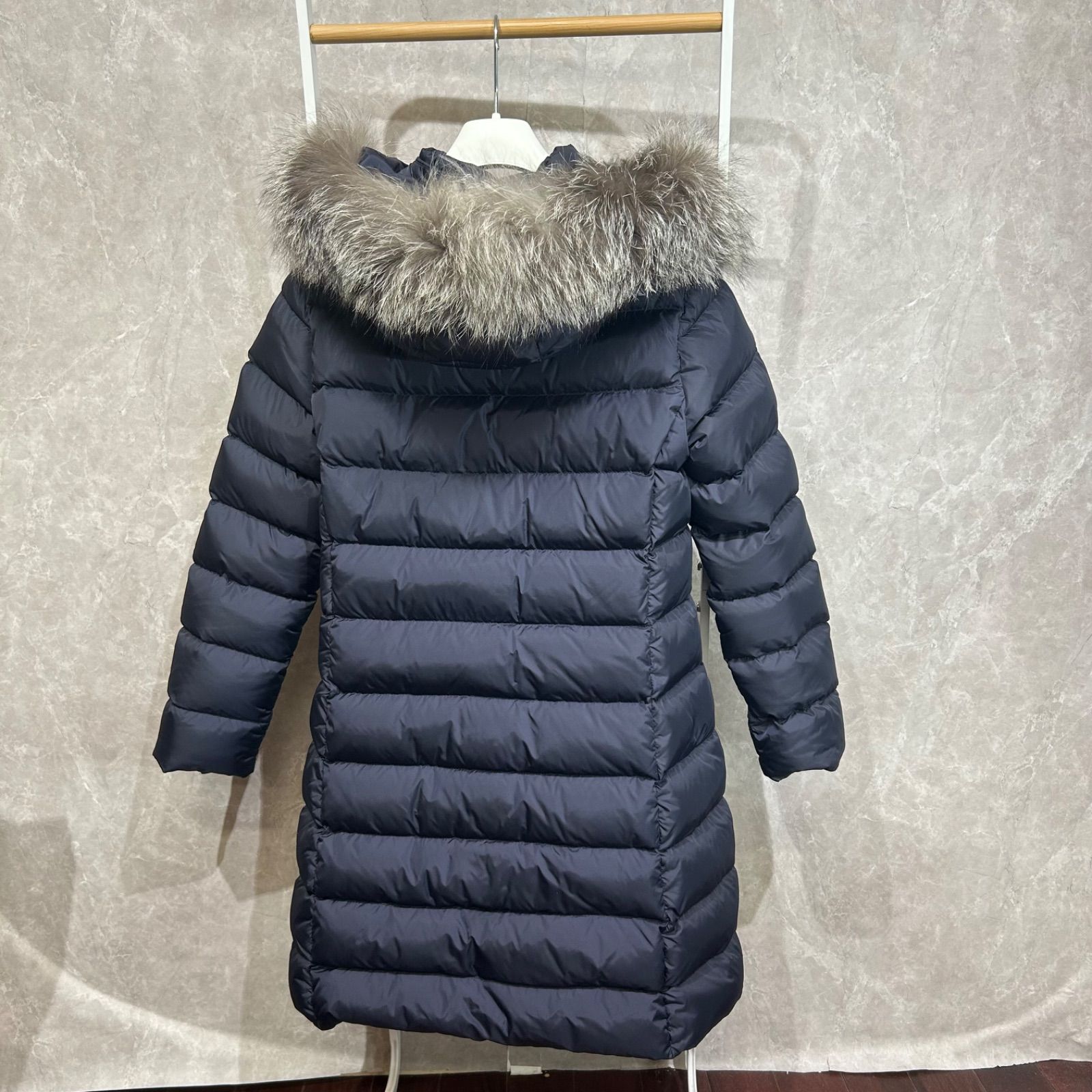 新品】MONCLER ABELLE リアルファーダウン ネイビー 12A 【公式通販】