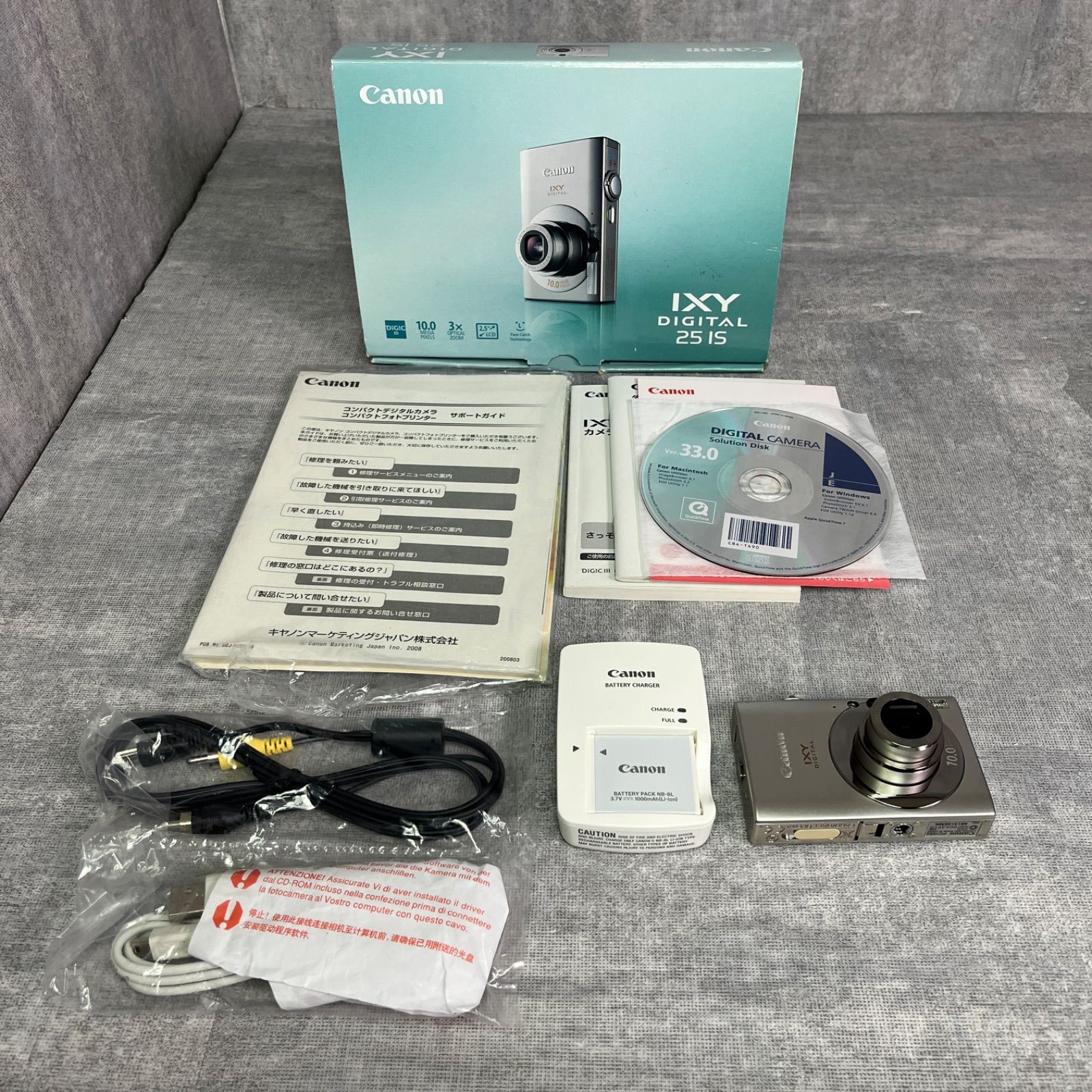 美品 動作品 Canon キヤノン キャノン IXY DIGITAL 25 IS イクシー 