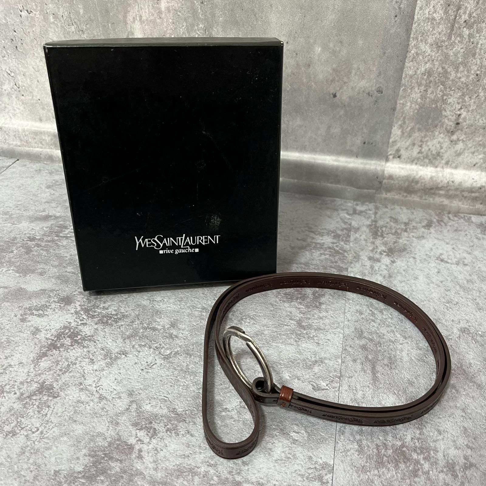 SAINT LAURENT】サンローラン レザーショルダーストラップ ロゴ