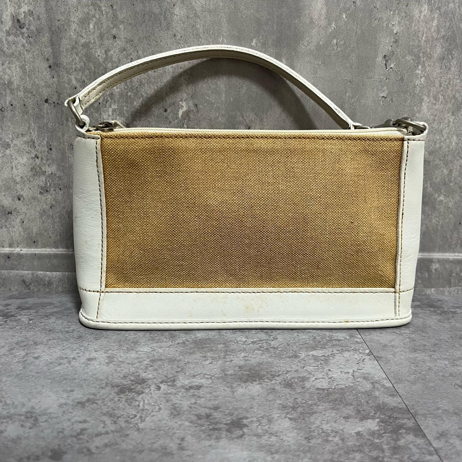 COACH】オールドコーチ キャンバスハンドバッグ アクセサリーポーチ 