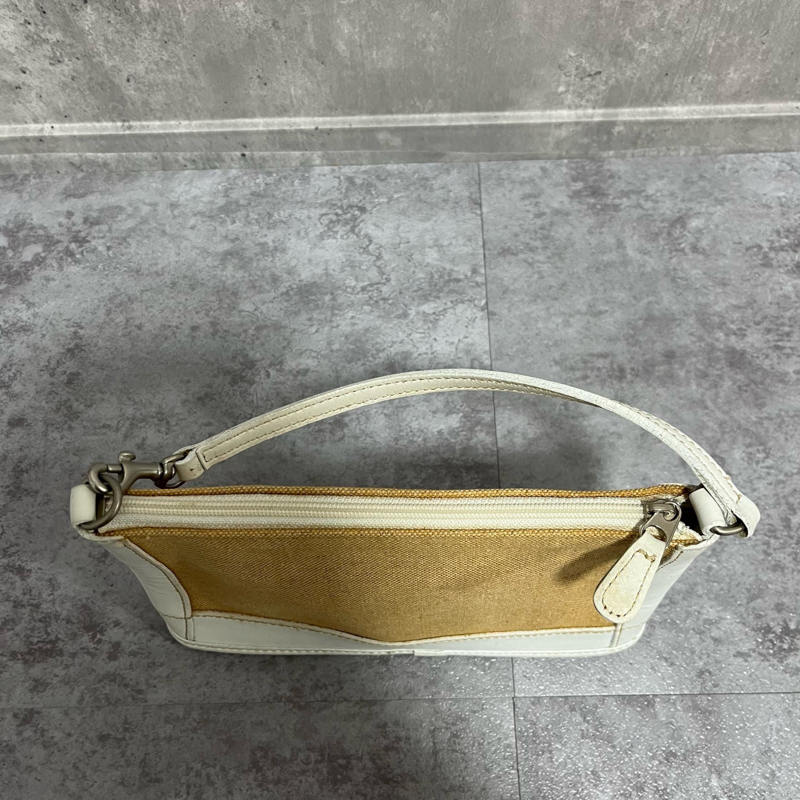 COACH】オールドコーチ キャンバスハンドバッグ アクセサリーポーチ 