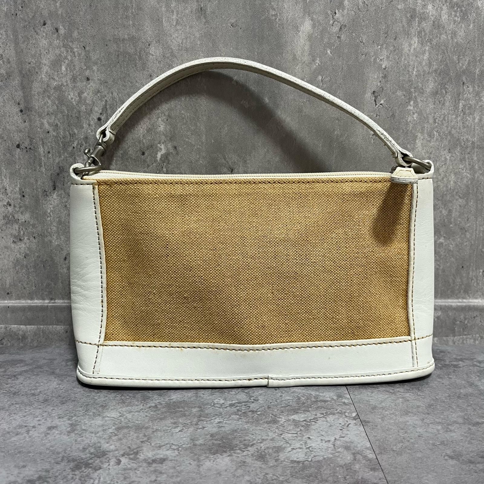 COACH】オールドコーチ キャンバスハンドバッグ アクセサリーポーチ 