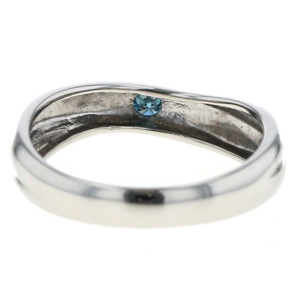 Pt900 プラチナ リング ブルーダイヤモンド 0.06ct True Love デザイン